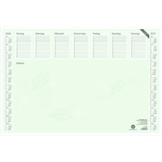 Zettler Schreibunterlage 106 Recycling, mit Kalender für...