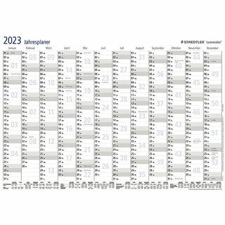 Staedtler Plakatkalender 641 Lumocolor, 12 Monate, abwischbar, 42 x 29,7cm, 2027
