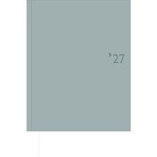 Zettler Buchkalender 732 Silverline, 1W/1S, 21x26,5cm Hardcover, anthrazit, 2027