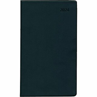Zettler Taschenkalender 540, 1W/1S, Softcover, 9,5 x 17cm, schwarz, 2025