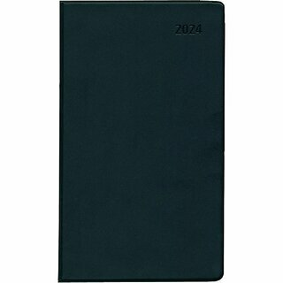 Zettler Taschenkalender 540, 1W/1S, Softcover, 9,5 x 17cm, schwarz, 2026