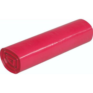 Mllsack stark, LDPE, 0,04 mm, 120 l, 700 x 1.100 mm, rot, 25 Stck