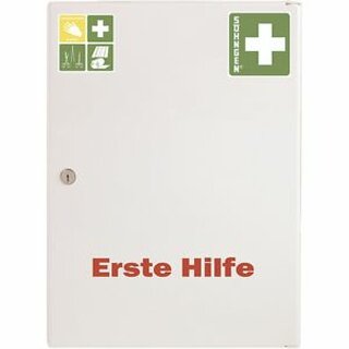 Erste-Hilfe-Schrank BERLIN, gefllt, Inhalt: DIN 13157, 31,5 x 15 x 42,9cm, wei