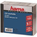 Hama CD/DVD-Leerhllen JewelCase klar/sw f.1 CD/DVD 5 Stck