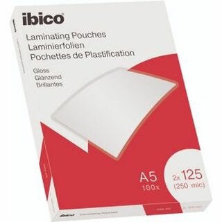 ibico Laminierfolien DIN A5 2x125mic klar glnz. 100 St