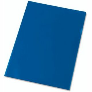 Sichthlle Lands 072-2345-003-52, PP, oben re. offen, A4, 0,11 mm, genarbt, blau
