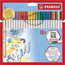 STABILO Faserschreiber Pen 68 brush 568/24-211, mit...