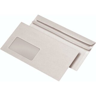 MAILmedia Briefhülle DL m.Fe SK 80g weiß 110x220mm 1000 St