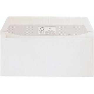 MAILmedia FSC Briefhü. DL HK o.Fe.100g weiß 110x220mm 500 St