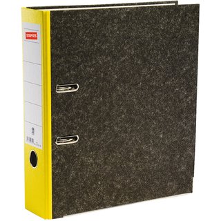 Ordner, Wolkenmarmorpapier (RC), SK-Rckenschild, A4, 80mm, gelb