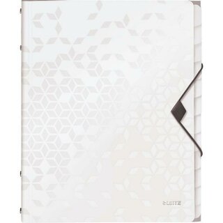 Leitz Ordnungsmappe WOW A4 PP 12Fä weiß 265x17x320mm