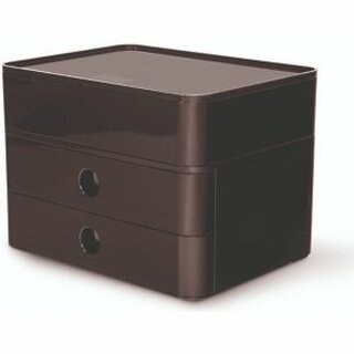 Schubladenbox HAN Smart-Box 1100-13, A5, 2 Fcher, schwarz