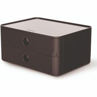 Schubladenbox HAN Smart-Box 1120-13, 26 x 12,5 x 19,5 cm, A5, 2 Fcher, schwarz