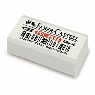 Radierer Faber-Castell 7086-30 aus Kunststoff, fr Blei- und Farbstifte