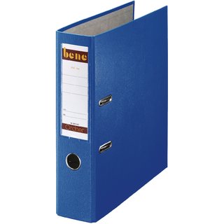 Ordner No.1, PP-kaschiert, Einsteckrckenschild, A4, 80 mm, blau