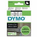Schriftband Dymo D1 43610, Breite: 6mm, schwarz auf...