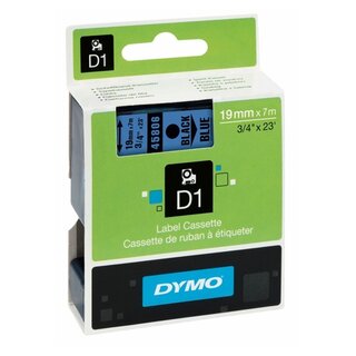 Schriftband Dymo D1 45806, Breite: 19mm, schwarz auf blau