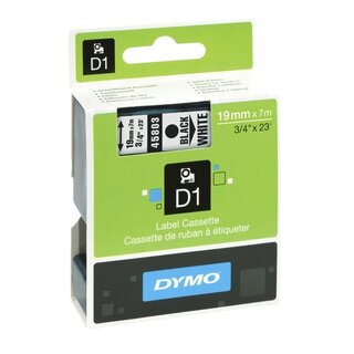 Schriftband Dymo D1 45803, Breite: 19mm, schwarz auf weiß