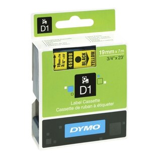 Schriftband Dymo D1 45808, Breite: 19mm, schwarz auf gelb