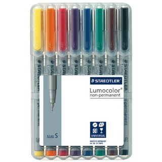 OHP-Stift Staedtler Lumocolor 311S, wasserlslich, Strichstrke: 0,4mm, 8er Etui