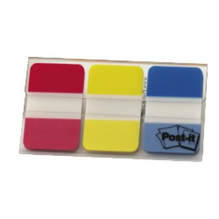 Index-Spender 3M Post-It 686, mit 66 Haftstreifen, 25x38mm, rot/blau/gelb