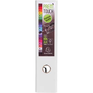 Ordner PremTouch, PP, Einsteckrückenschild, A4, 80 mm, weiß