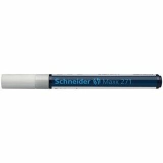 Lackmarker Schneider Maxx 271, Rundspitze, Strichstrke: 1-2mm, wei