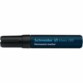 Permanentmarker Schneider Maxx 280, Keilspitze, Strichstrke: 4+12mm, schwarz