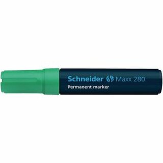 Permanentmarker Schneider Maxx 280, Keilspitze, Strichstrke: 4+12mm, grn