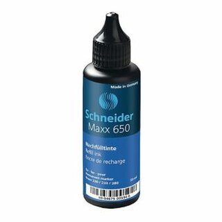 Nachflltinte Schneider Maxx 650, fr Permanentm. 230/233/280, 50ml, blau