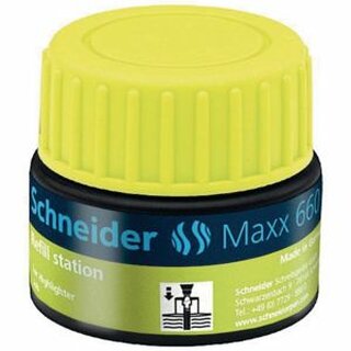 Nachflltinte Schneider Maxx 660, fr Textmarker Job 150, Inhalt: 30ml, gelb