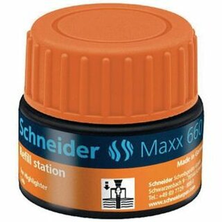 Nachflltinte Schneider Maxx 660, fr Textmarker Job 150, Inhalt: 30ml, orange