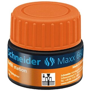 Nachflltinte Schneider Maxx 660, fr Textmarker Job 150, Inhalt: 30ml, orange