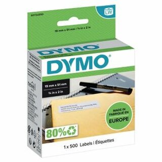 Etikettenband Dymo LabelWriter Vielzweck 19 x 51mm (HxB), wei, 500 Stck