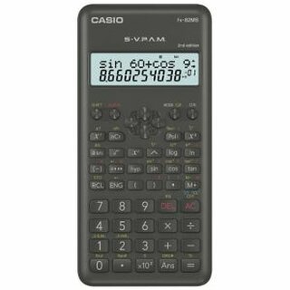 Taschenrechner Casio FX-82MS, 10 / +2stellig, Batteriebetrieb, grau