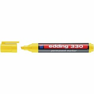 Permanentmarker edding 330, Keilspitze, Strichstrke: 1-5mm, gelb