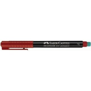 OHP-Stift Faber-Castell 151321 Multimark F, wasserfest, 0,6mm, rot