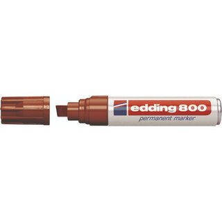 edding Permanentmarker 800 4-800007, nachfllbar, Keilspitze, 4 - 12 mm, braun