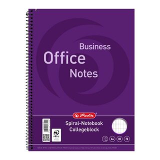 Collegeblock Herlitz 100050245, A4+, rautiert, 70g, 4fach gelocht, 80 Blatt