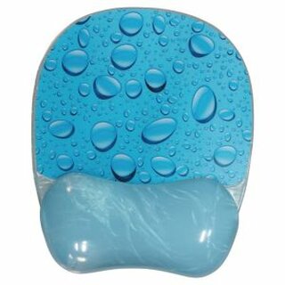 Handgelenkauflage mit Mauspad Gel Deluxe rutschfest Motiv Wasser blau