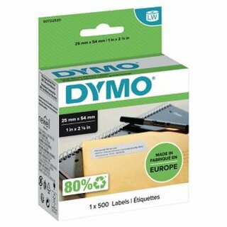 Adress-Etiketten Dymo S0722520, 54 x 25mm (BxH), wei, 500 Stck