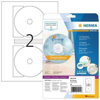 Herma 5115 Superprint Cd-Etiketten 50 Stck