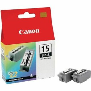 Tintenpatrone Canon 8190A002 - BCI-15BK, Reichweite: 80 Seiten, schwarz, 2 Stck