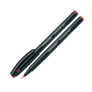Fineliner Schneider Topliner 967, Strichstärke: 0,4mm, rot