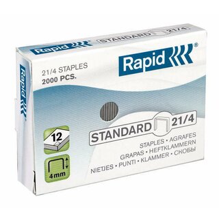 Heftklammern Rapid 24867500, 21/4, verzinkt, 2000 Stück