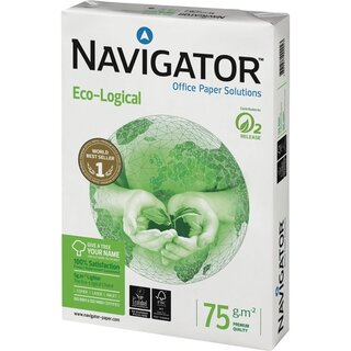 Kopierpapier Navigator Eco-Logical, A4, 75g, weiß, 500 Blatt