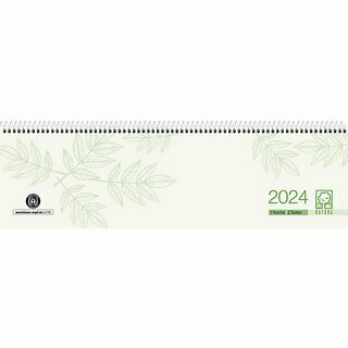 Zettler Tischquerkalender 136, 1W/2S, 36 x 10cm, grn, UWS, 2026