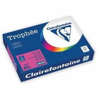 Clairefontaine Kopierpapier Trophee neon pink A4 80g 500 Blatt