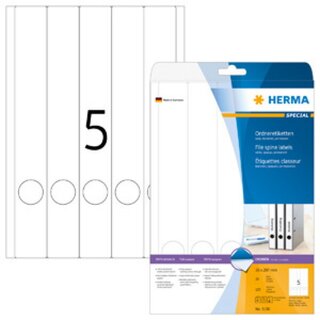 Ordner-Etiketten Herma 5130, lang / schmal, wei, 125 Stck