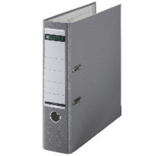 Ordner Leitz 1010, PP-kaschiert, A4, Rückenbreite 80mm, grau